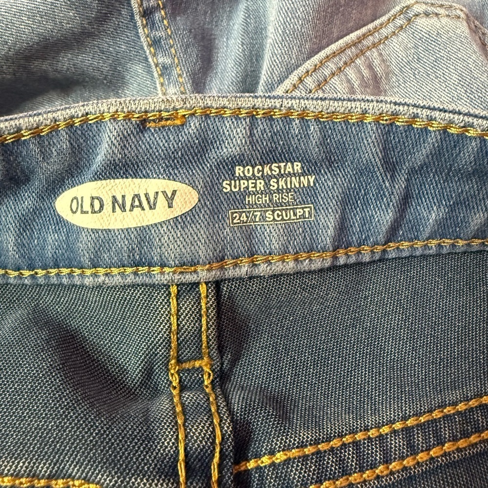 Old Navy Women's Jeans Size 7 Light Blue Super Skinny - Picture 4 of 5